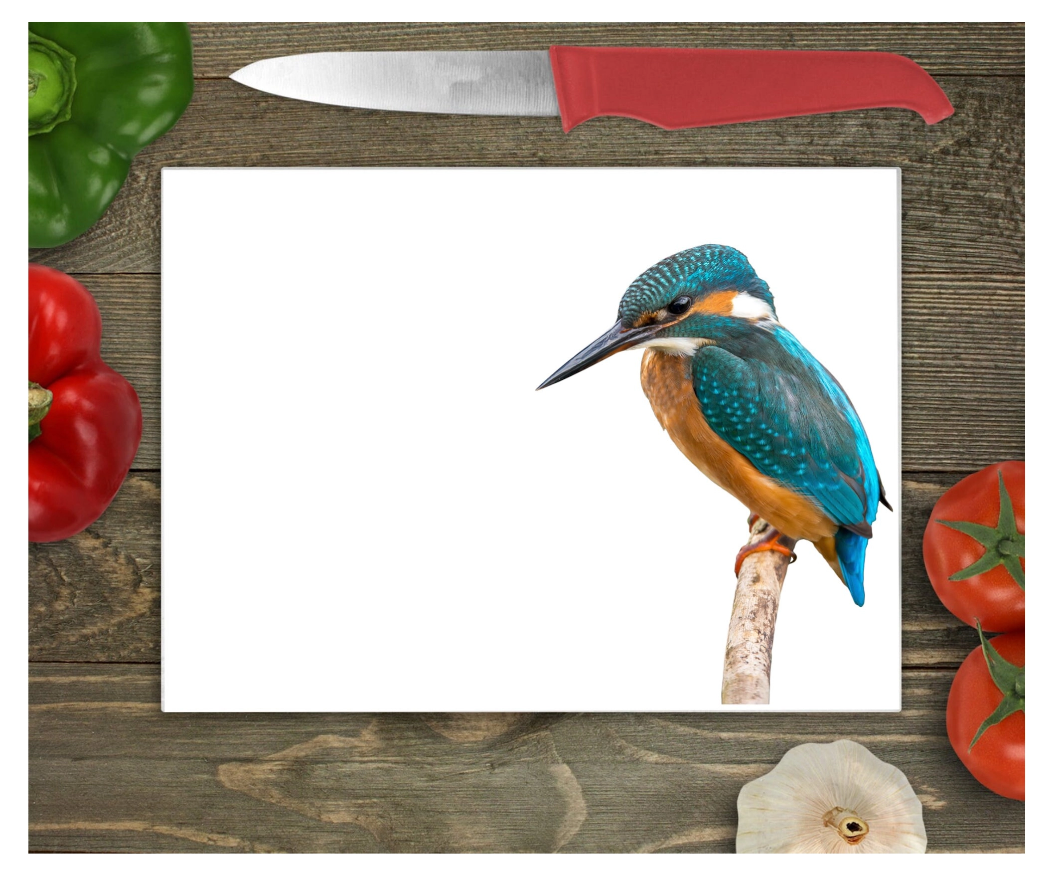 Kingfisher Large Glass Chopping Board